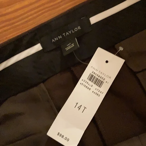 Ann Taylor The High Rise Madison Brown Pants NEW - Picture 7 of 16